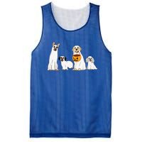 Dogs Wearing Ghost Costume Funny Dog Halloween Funny Funny Mesh Reversible Basketball Jersey Tank