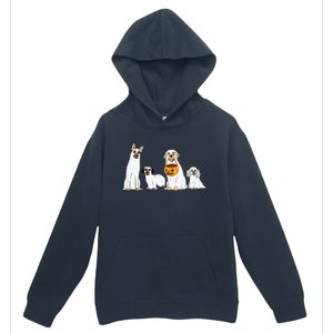 Dogs Wearing Ghost Costume Funny Dog Halloween Funny Funny Urban Pullover Hoodie