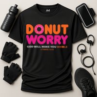 Donut Worry God Will Make You Whole Cooling Performance Crew T-Shirt