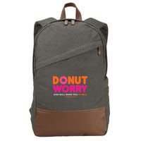 Donut Worry God Will Make You Whole Cotton Canvas Backpack
