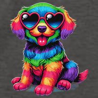 Dog Wearing Glasses Heart Puppy Love Dog Vector Backpack