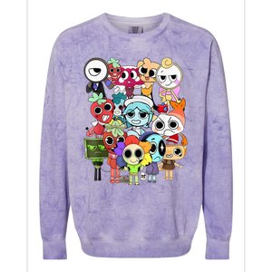 Dandy World Gifts For Birthday And Christmas Funny Gifts Colorblast Crewneck Sweatshirt