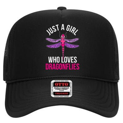 Dragonflies Women Gift Idea Dragonfly High Crown Mesh Back Trucker Hat