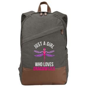 Dragonflies Women Gift Idea Dragonfly Cotton Canvas Backpack