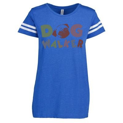 Dog Walker Gift Enza Ladies Jersey Football T-Shirt