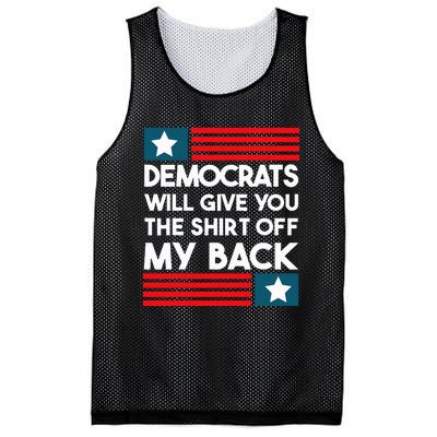 Democrats Will Give You The Off My Back Funny Design Mesh Reversible Basketball Jersey Tank