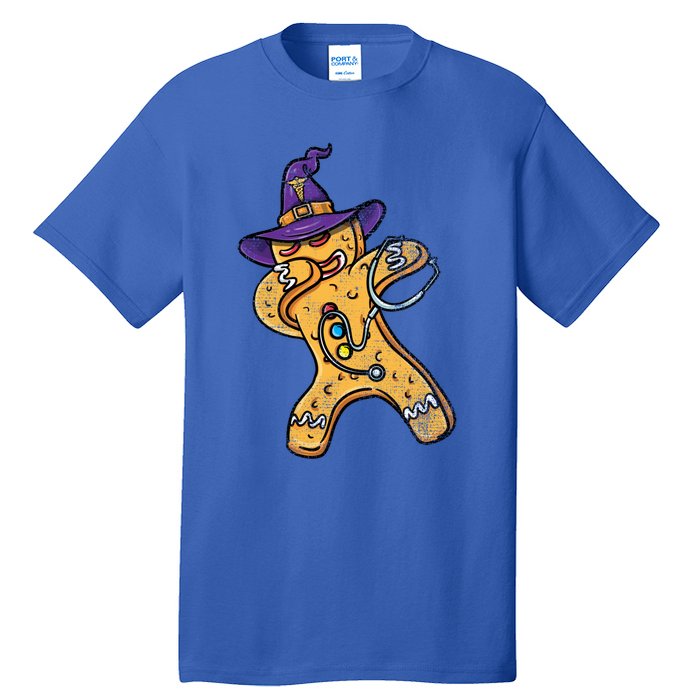 Dabbing Witch Gingerbread Nurse Vintage Gift Tall T-Shirt