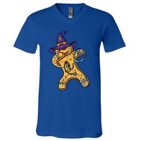 Dabbing Witch Gingerbread Nurse Vintage Gift V-Neck T-Shirt