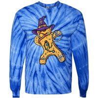 Dabbing Witch Gingerbread Nurse Vintage Gift Tie-Dye Long Sleeve Shirt