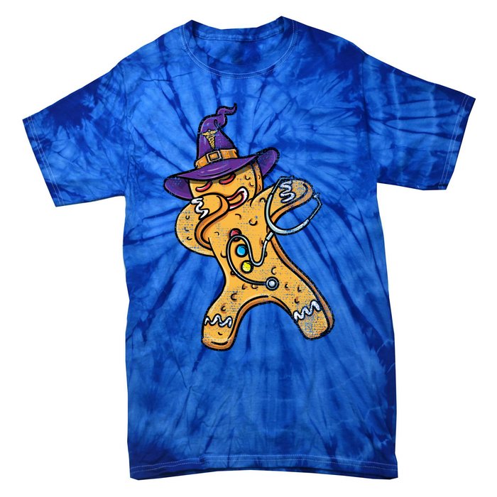 Dabbing Witch Gingerbread Nurse Vintage Gift Tie-Dye T-Shirt