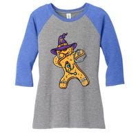 Dabbing Witch Gingerbread Nurse Vintage Gift Women's Tri-Blend 3/4-Sleeve Raglan Shirt