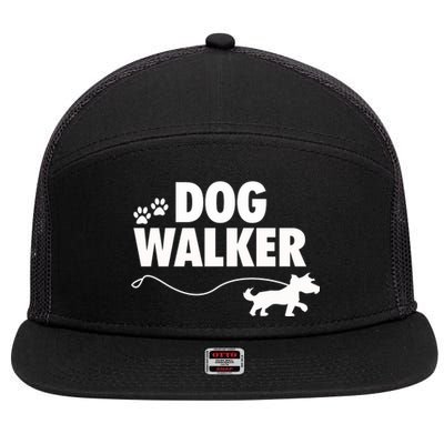 Dog Walker Gift 7 Panel Mesh Trucker Snapback Hat