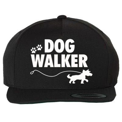 Dog Walker Gift Wool Snapback Cap