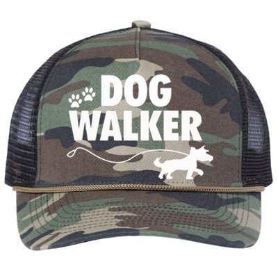 Dog Walker Gift Retro Rope Trucker Hat Cap