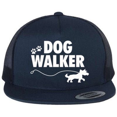 Dog Walker Gift Flat Bill Trucker Hat