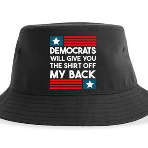 Democrats Will Give You The Off My Back Funny Design Sustainable Bucket Hat