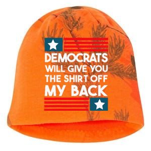 Democrats Will Give You The Off My Back Funny Design Kati - Camo Knit Beanie