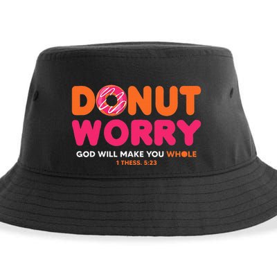 Donut Worry God Will Make You Whole Sustainable Bucket Hat