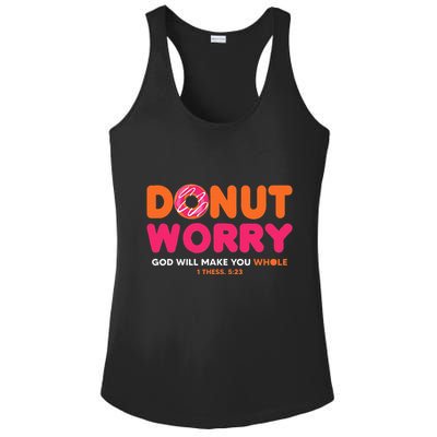 Donut Worry God Will Make You Whole Ladies PosiCharge Competitor Racerback Tank