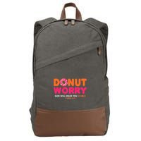 Donut Worry God Will Make You Whole Cotton Canvas Backpack