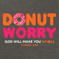 Donut Worry God Will Make You Whole Cotton Canvas Backpack