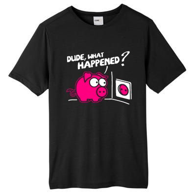 Dude What Happened Tall Fusion ChromaSoft Performance T-Shirt