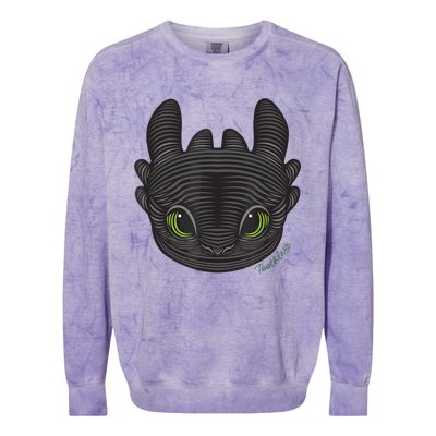 Dream Works How To Train Your Dragon Toothless Cat Colorblast Crewneck Sweatshirt