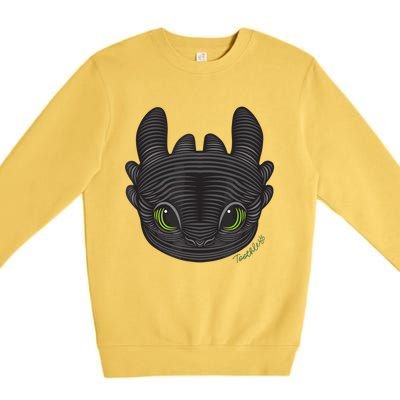 Dream Works How To Train Your Dragon Toothless Cat Premium Crewneck Sweatshirt