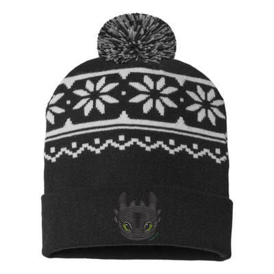 Dream Works How To Train Your Dragon Toothless Cat USA-Made Snowflake Beanie