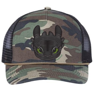 Dream Works How To Train Your Dragon Toothless Cat Retro Rope Trucker Hat Cap