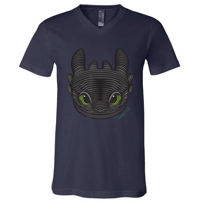 Dream Works How To Train Your Dragon Toothless Cat V-Neck T-Shirt