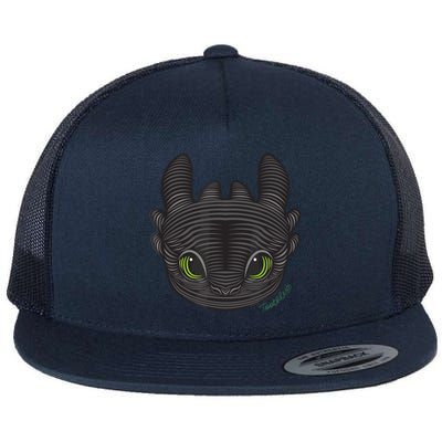 Dream Works How To Train Your Dragon Toothless Cat Flat Bill Trucker Hat