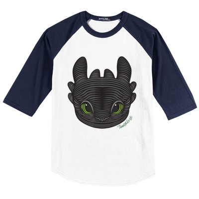 Dream Works How To Train Your Dragon Toothless Cat Baseball Sleeve Shirt