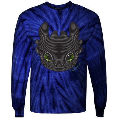 Dream Works How To Train Your Dragon Toothless Cat Tie-Dye Long Sleeve Shirt