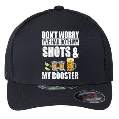 Don't Worry Had Both My Shots And Booster Funny Flexfit Unipanel Trucker Cap