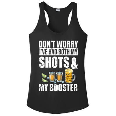 Don't Worry Had Both My Shots And Booster Funny Ladies PosiCharge Competitor Racerback Tank