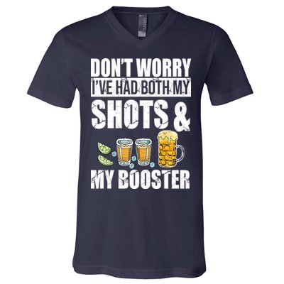 Don't Worry Had Both My Shots And Booster Funny V-Neck T-Shirt