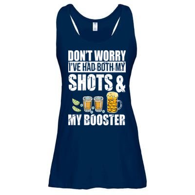 Don't Worry Had Both My Shots And Booster Funny Ladies Essential Flowy Tank
