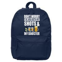 Don't Worry Had Both My Shots And Booster Funny 16 in Basic Backpack