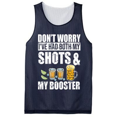 Don't Worry Had Both My Shots And Booster Funny Mesh Reversible Basketball Jersey Tank