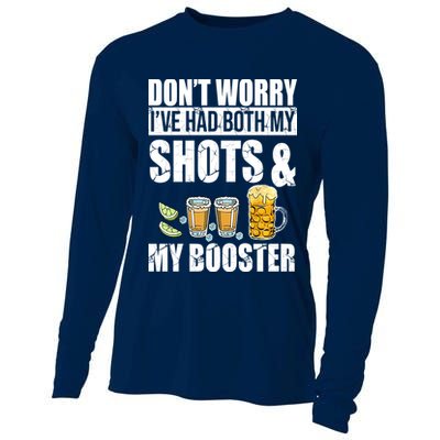 Don't Worry Had Both My Shots And Booster Funny Cooling Performance Long Sleeve Crew