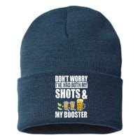 Don't Worry Had Both My Shots And Booster Funny Sustainable Knit Beanie