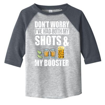 Don't Worry Had Both My Shots And Booster Funny Toddler Fine Jersey T-Shirt