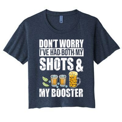 Don't Worry Had Both My Shots And Booster Funny Crop Top
