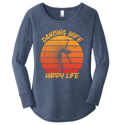 Dancing Wife Happy Life Ballerina Ballet Dance Move Dancer Cool Gift Women's Perfect Tri Tunic Long Sleeve Shirt