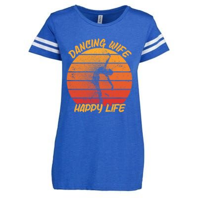 Dancing Wife Happy Life Ballerina Ballet Dance Move Dancer Cool Gift Enza Ladies Jersey Football T-Shirt