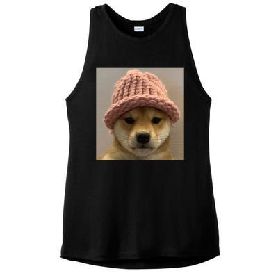 Dog Wif Hat Cryptocurrency Ladies PosiCharge Tri-Blend Wicking Tank