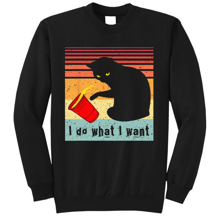 Do What I Want Vintage Black Cat Red Cup Funny My Cat Sweatshirt