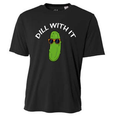 Dill With It Funny Saying Vegetarian Pickle Lovers Cooling Performance Crew T-Shirt