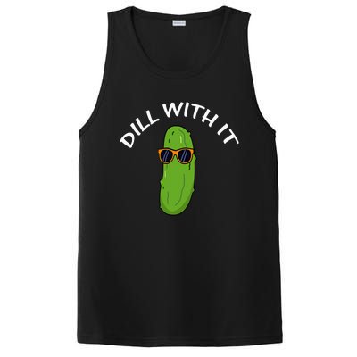 Dill With It Funny Saying Vegetarian Pickle Lovers PosiCharge Competitor Tank